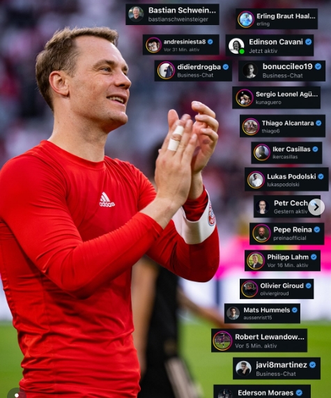 诺伊尔40岁生日获同行盛赞 哈兰德称其为墙 伊涅斯塔埃德森肯定其革命性