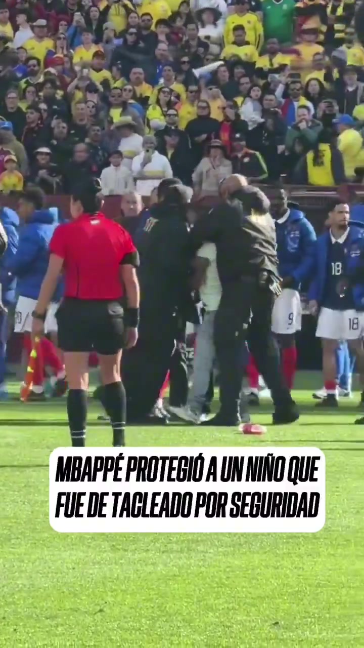 法国队美国热身三球胜哥伦比亚 姆巴佩替补建功后处理球迷冲场