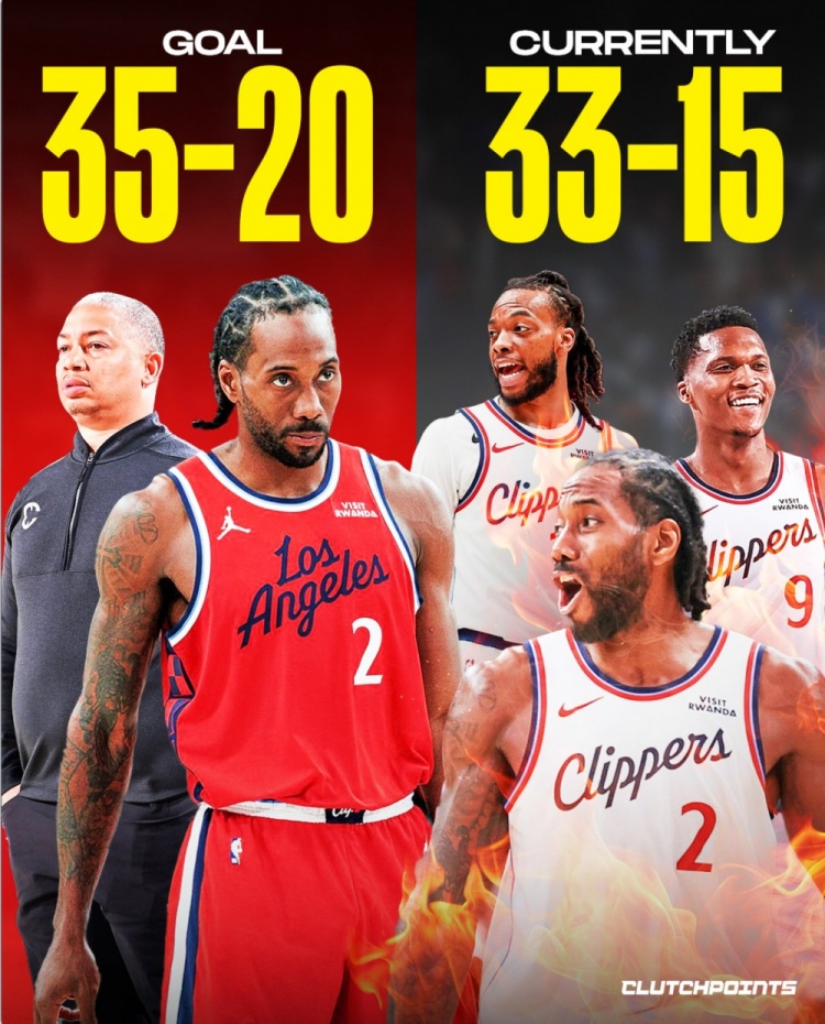 快船冲刺阶段达标在望 卢指导目标仅差两胜