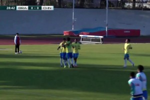 U16国足蒙太古杯再负巴西 李家进超远吊射险破门 U16国足蒙太古杯再负巴西 李家进超远吊射险破门