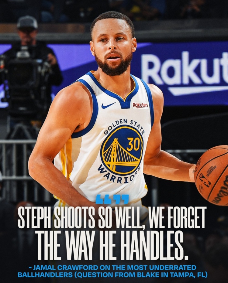 克劳福德点出库里被忽视特质 顶级投射掩盖控球大师本质