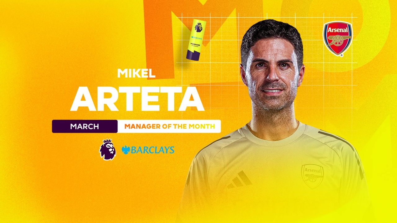 阿尔特塔获月最佳后足总杯出局 阿森纳1-2负英冠南安普顿