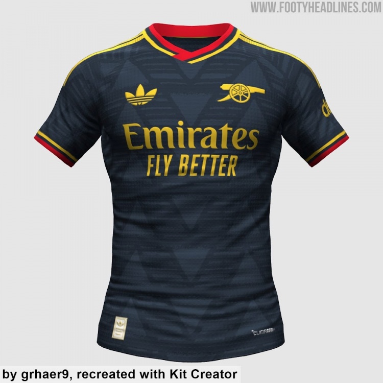 阿森纳26-27客场球衣谍照曝光 海军蓝反转经典烂香蕉