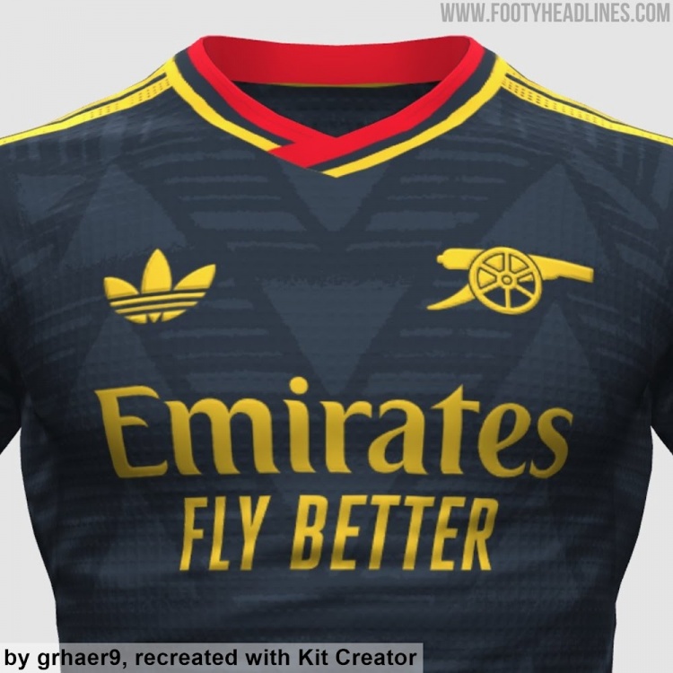 阿森纳26-27客场球衣谍照曝光 海军蓝反转经典烂香蕉