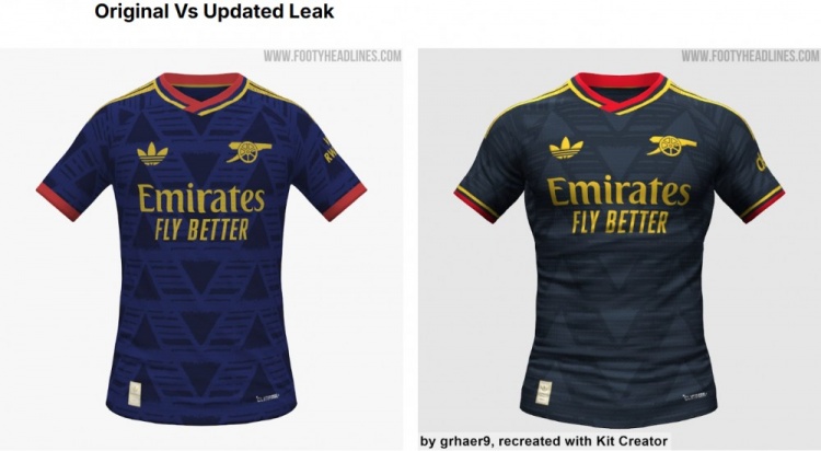 阿森纳26-27客场球衣谍照曝光 海军蓝反转经典烂香蕉