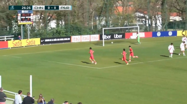 刘凯源弧线低射破僵局 U16国足蒙太古杯领先秘鲁